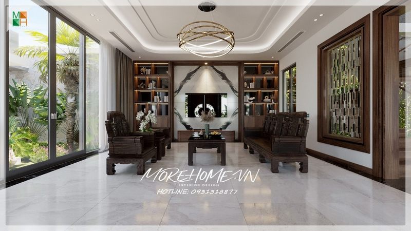 Bàn ghế gỗ tự nhiên hiện đại có nét chạm khắc tinh tế, mang lại giá trị sử dụng và thẩm mỹ cao.